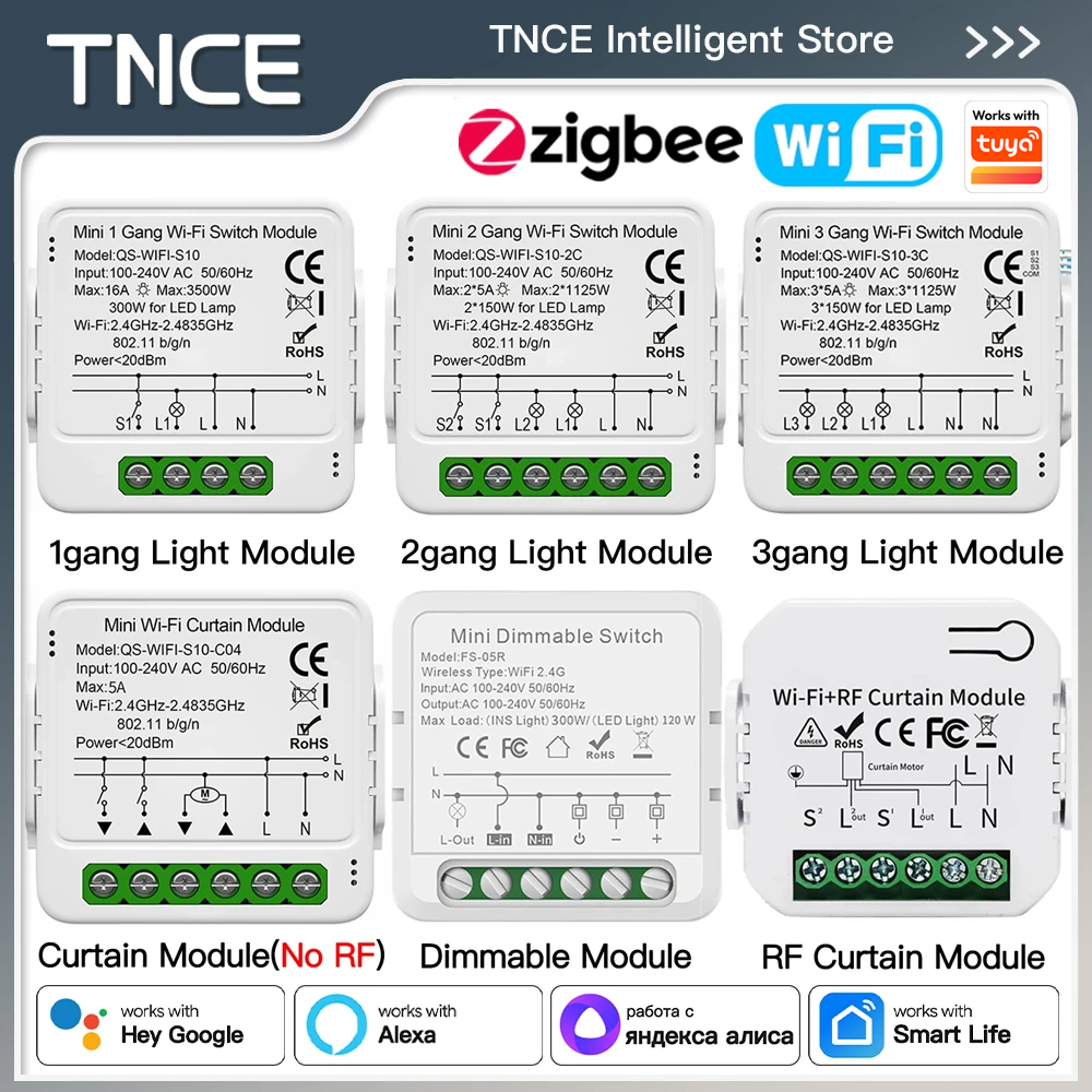 Smart Home Z Wave - TNCE Tuya Switch Light Curtain Dimmer