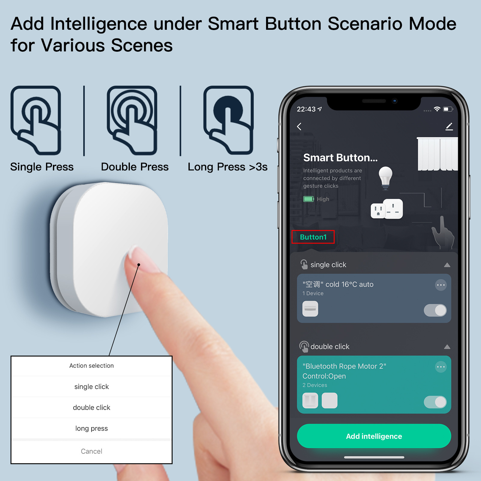 Smart Home Z Wave - Mini Wireless Switch ZigBee Emergency Button