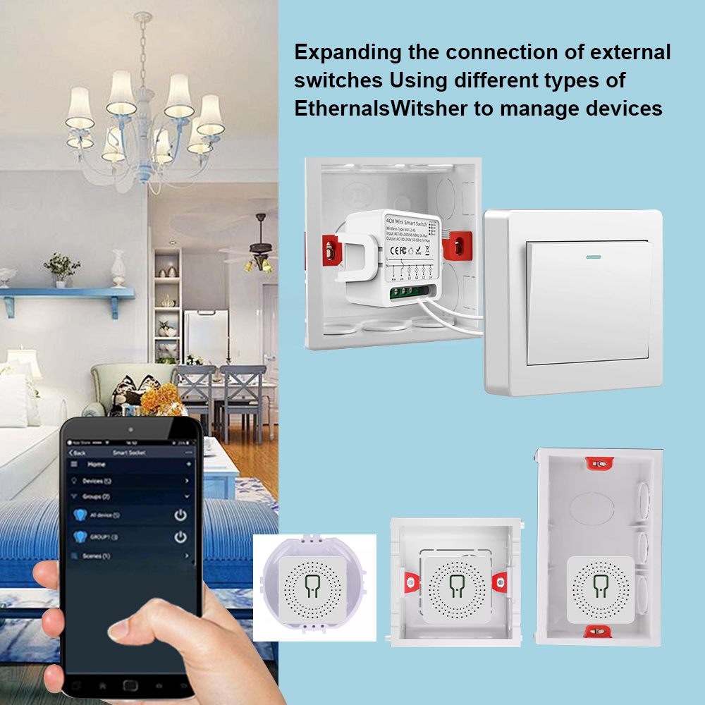 Tuya WiFi Smart Switch 1/2/3/4 - Smart Home Alexa recension och pris