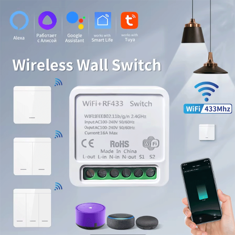 Tuya WiFi Smart Light Switch S - Smart Home Alexa recension och pris