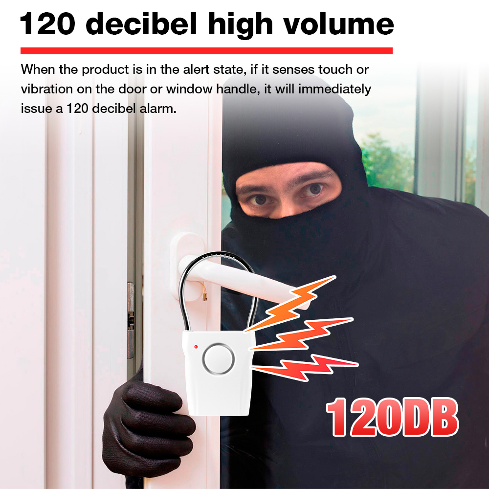 120dB Door Handle Alarm with A - Door Window Sensor recension och pris