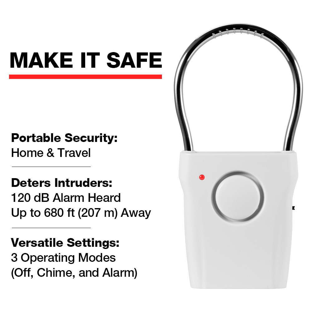 120dB Door Handle Alarm with A - Door Window Sensor recension och pris