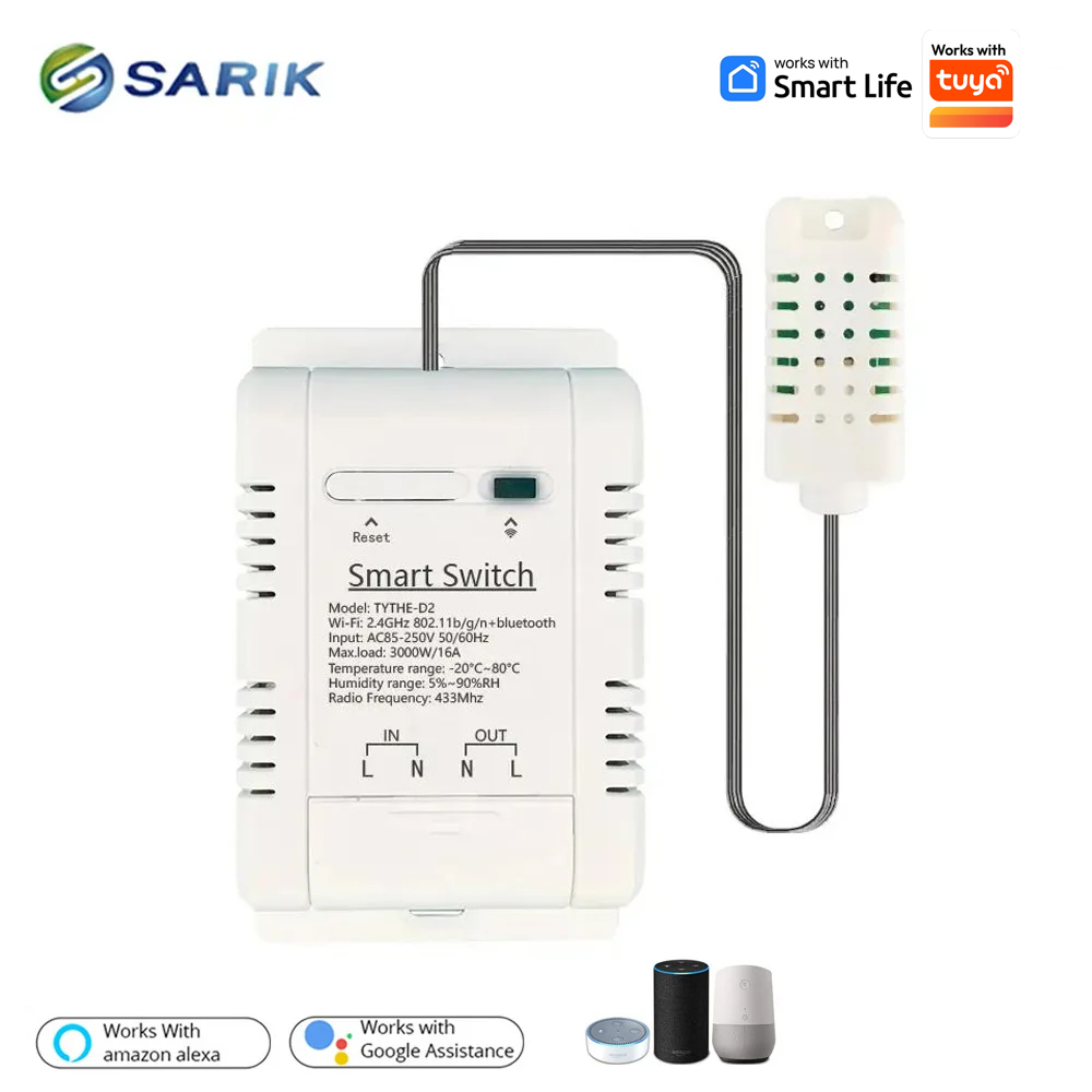 Work with Tuya 16A 3000W WiFi  - Smart Energy Monitor recension och pris