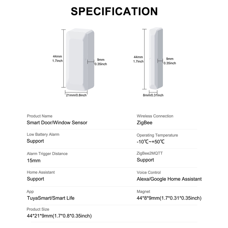 ABLG Tuya Zigbee Door Sensor W - Door Window Sensor recension och pris