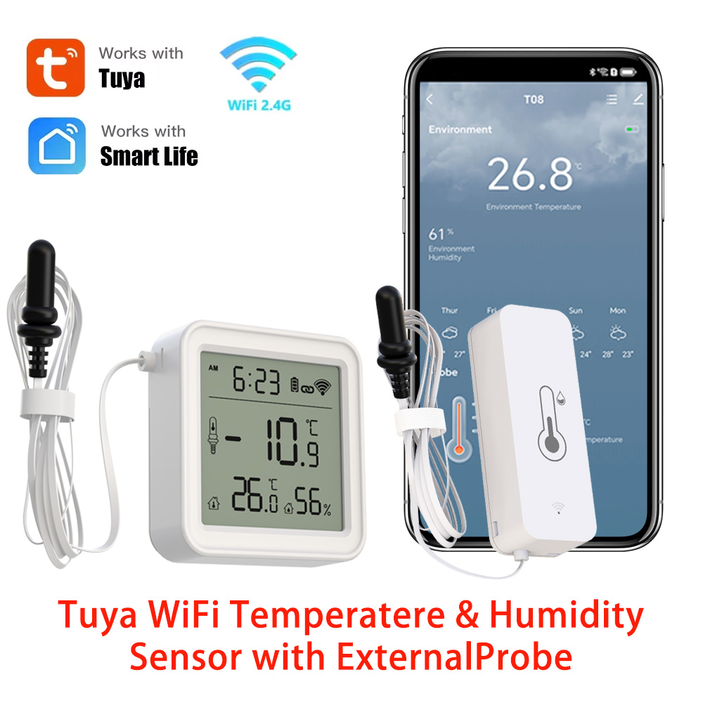 Tuya WiFi Temperature Humidity - Smart Home Alexa recension och pris