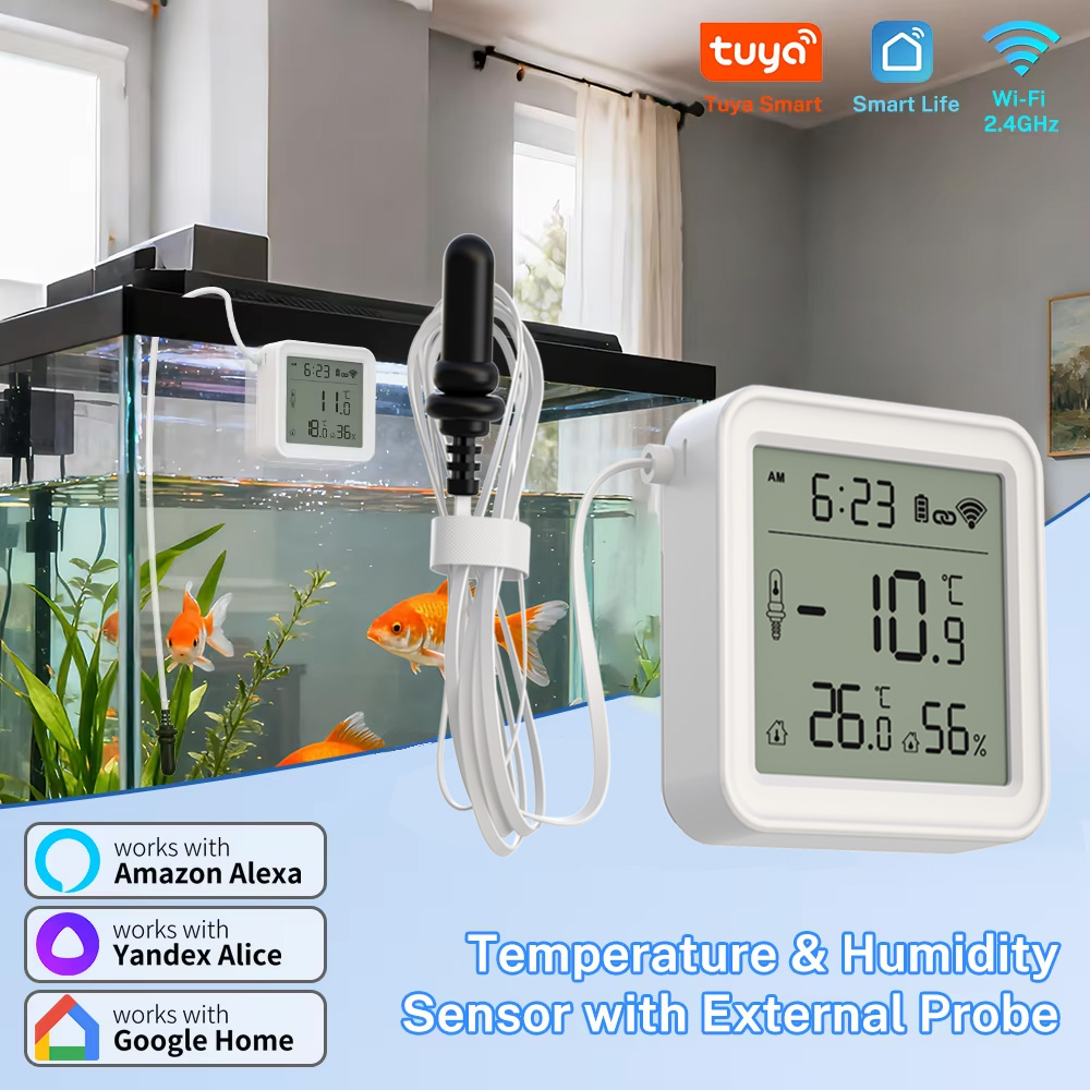 Tuya WiFi Temperature Humidity - Smart Home Alexa recension och pris